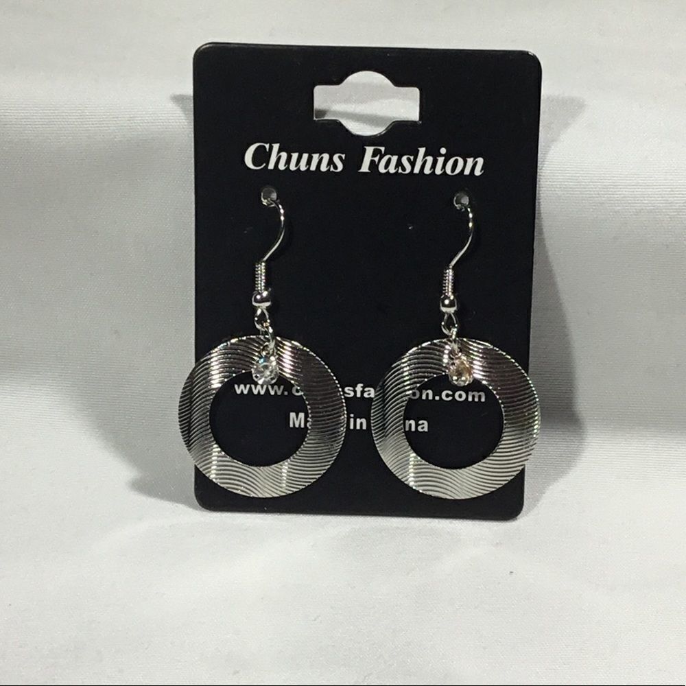 Textured CircledangleearringsUc3 8$